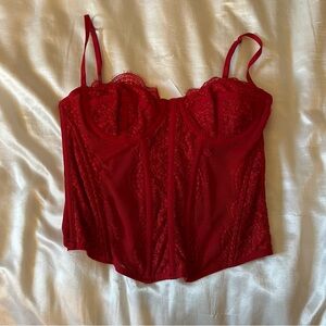 Urban outfitters red corset top